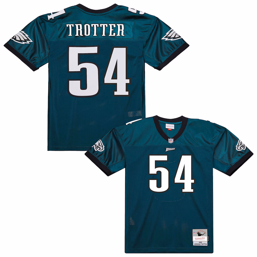 Men's Philadelphia Eagles Jeremiah Trotter Mitchell & Ness Green 2000 Legacy Throwback Replica Jersey - SUjersey01