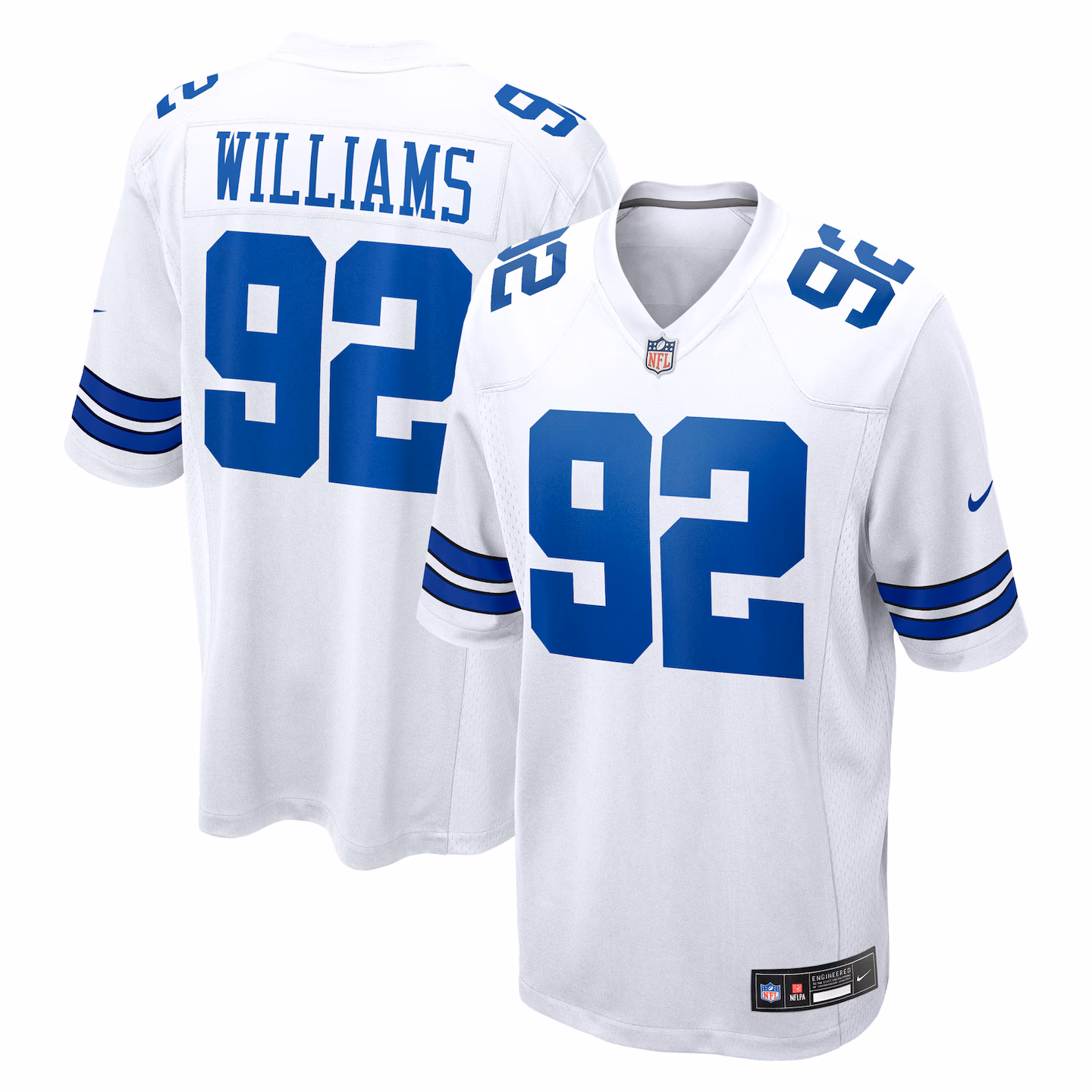 Men's Dallas Cowboys Quinnen Williams Nike White Game Jersey - SUjersey01
