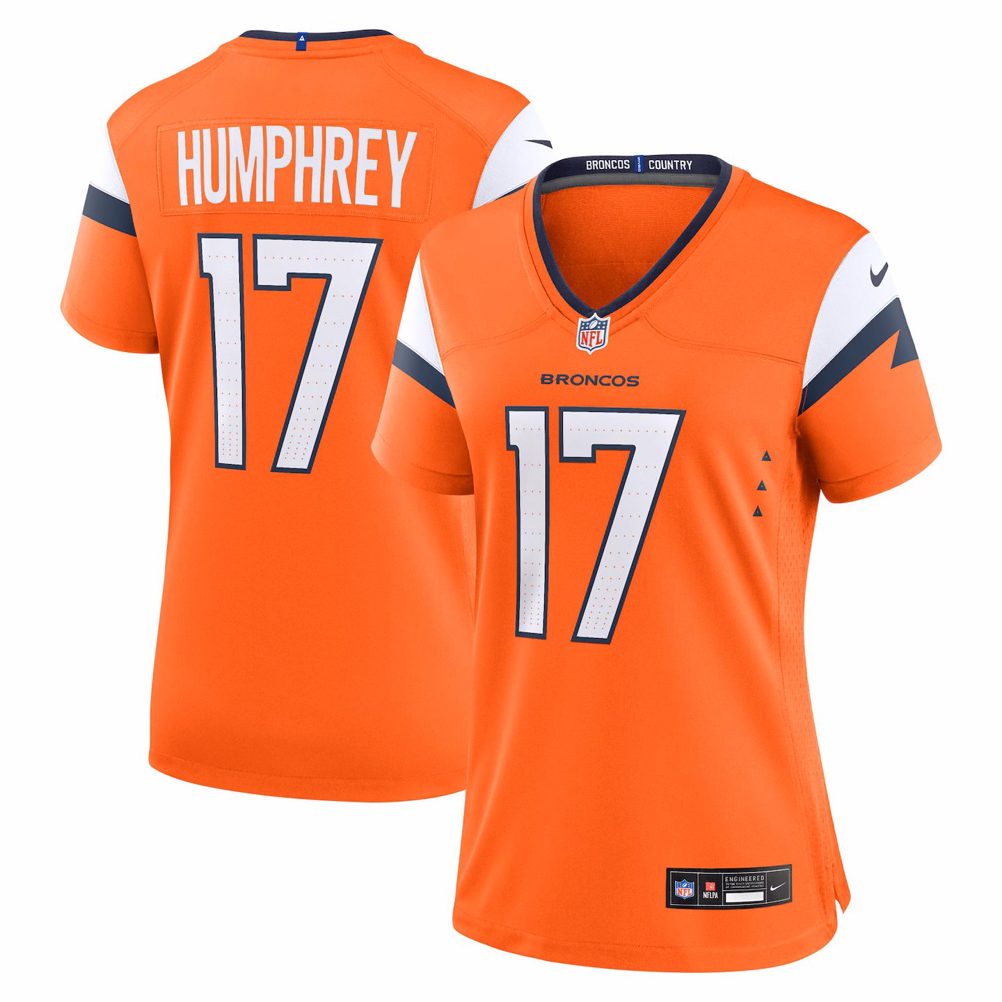 Women's Denver Broncos Lil'Jordan Humphrey Nike Orange Team Game Jersey - SUjersey01