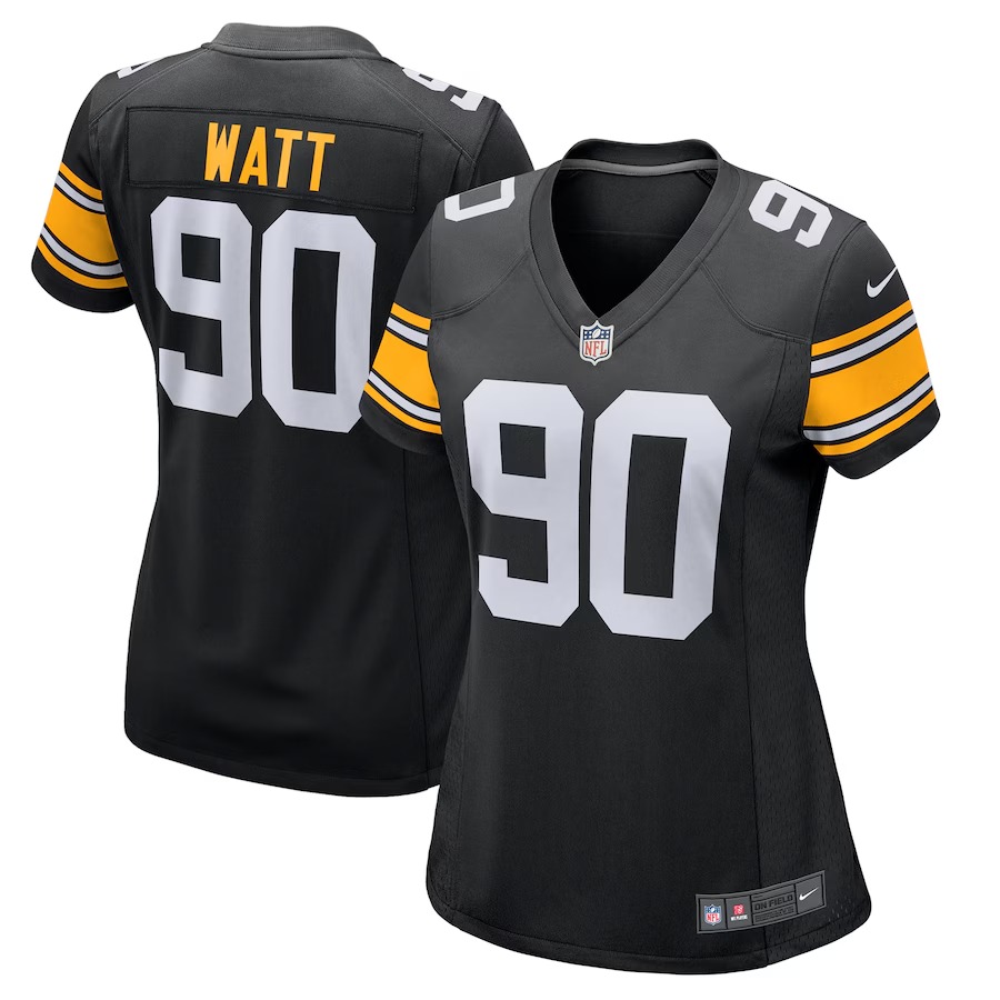 Women's Pittsburgh Steelers T.J. Watt Nike Black Alternate Game Jersey - Ujersey NFL Shop