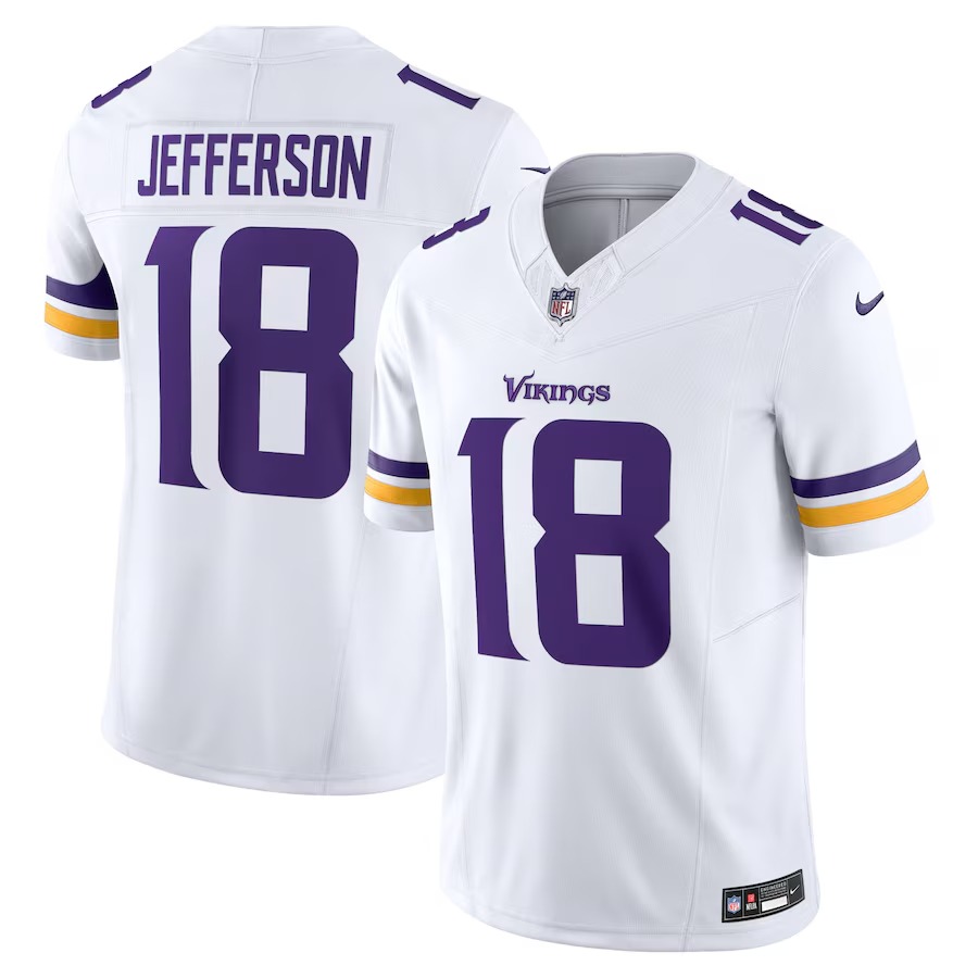 Men's Minnesota Vikings Justin Jefferson Nike White Vapor F.U.S.E. Limited Jersey - Ujersey NFL Shop