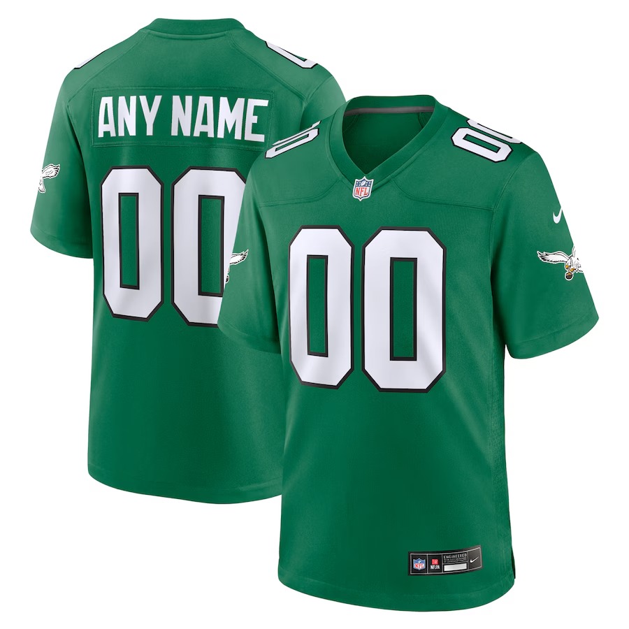 Men's Philadelphia Eagles Nike Kelly Green Alternate Custom Game Jersey - Ujersey NFL Shop