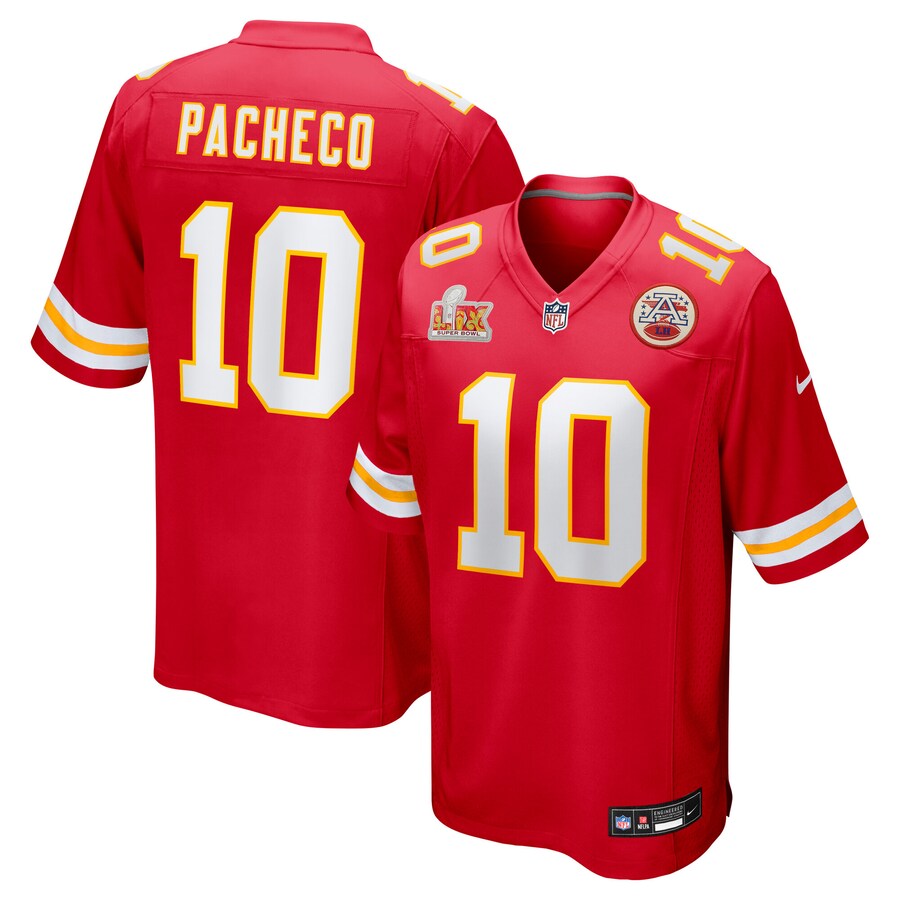 Men's Kansas City Chiefs Isiah Pacheco Nike Red Super Bowl LIX Game Jersey - Ujersey NFL Shop