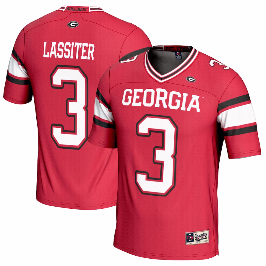 Kamari Lassiter Georgia Bulldogs GameDay Greats NIL Player Football Jersey - Red - Ujersey NFL Shop