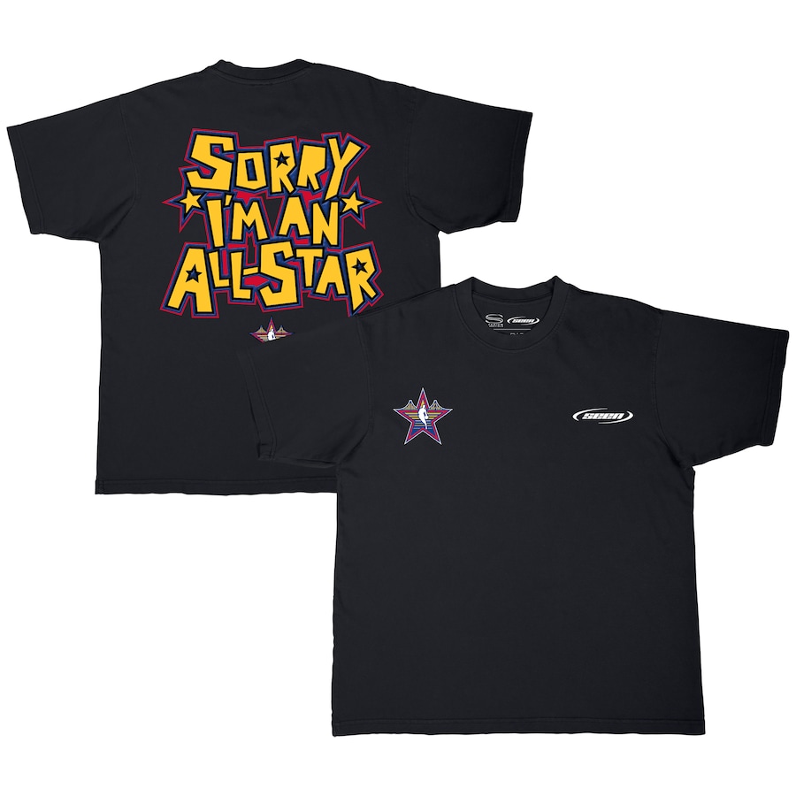 Unisex 2025 NBA All-Star Game  Brand Seen x Stadium Essentials Black Sorry I'm An All-Star Oversized T-Shirt - Ujersey