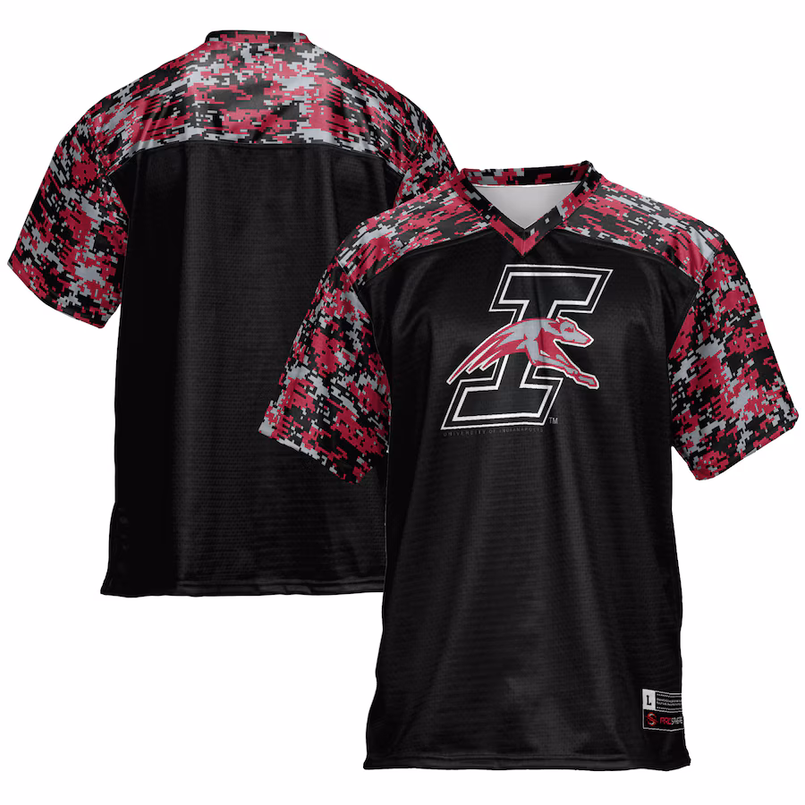 Men's GameDay Greats Black IUPUI Jaguars Football Jersey - Ujersey