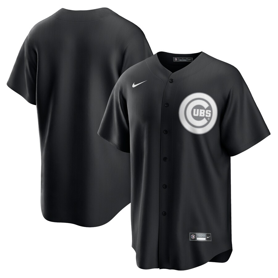 Men's Chicago Cubs Nike Black/White Official Replica Jersey - Ujersey NFL Shop