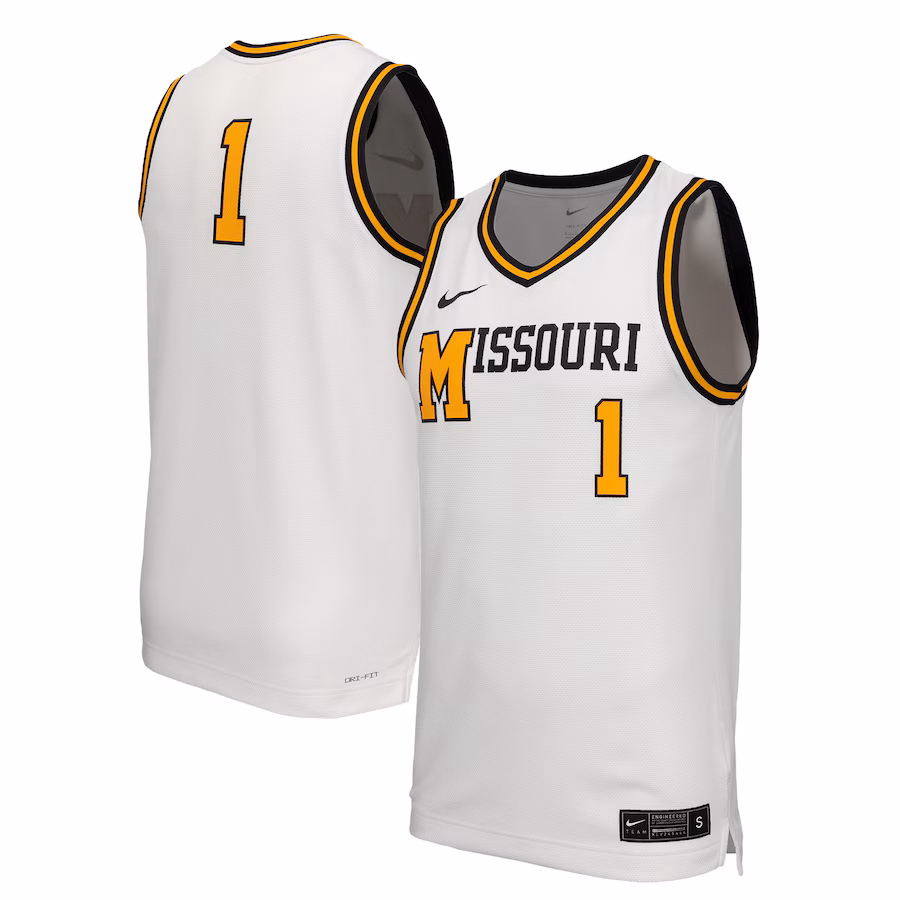 Men's Nike  White Missouri Tigers Retro Replica Basketball Jersey - Ujersey NFL Shop