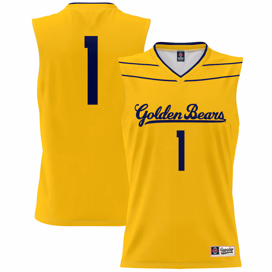 Men's GameDay Greats #1 Gold Cal Bears Lightweight Basketball Fashion Jersey - Ujersey NFL Shop