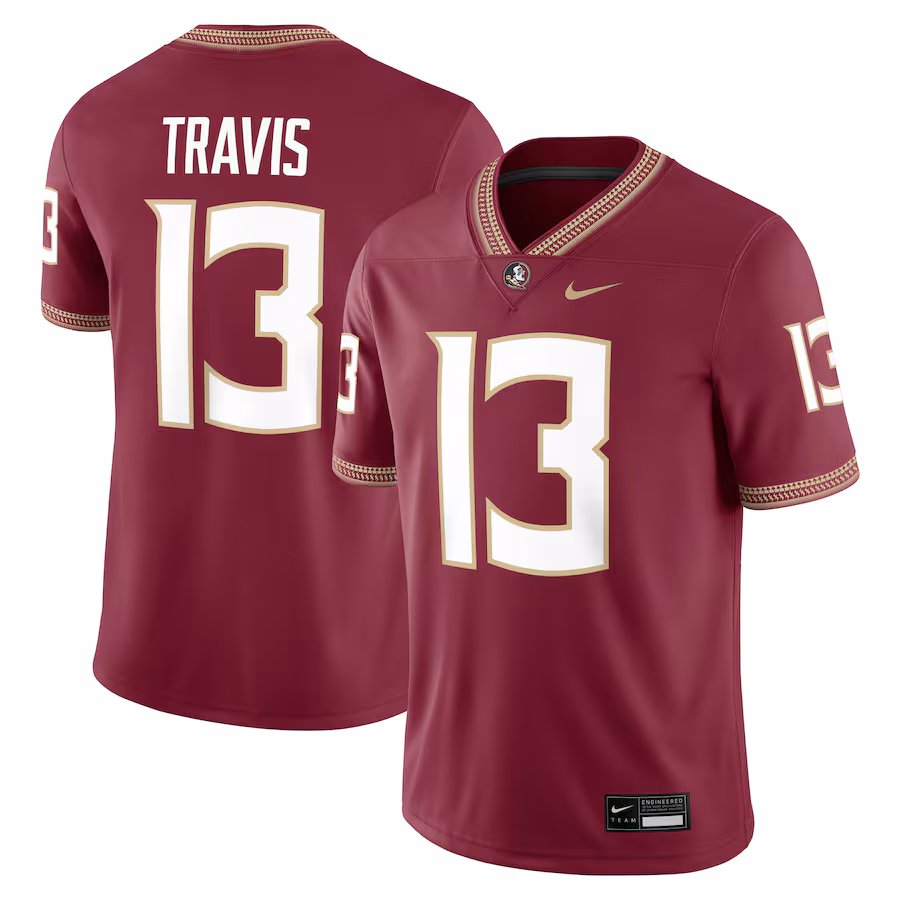 Men's Nike Jordan Travis Garnet Florida State Seminoles Player Game Jersey - Ujersey NFL Shop