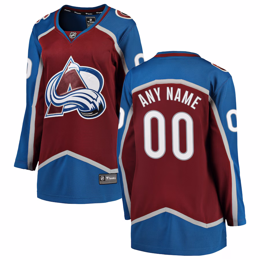 Women's Colorado Avalanche Fanatics Maroon Home Breakaway Custom Jersey - Ujersey NFL Shop