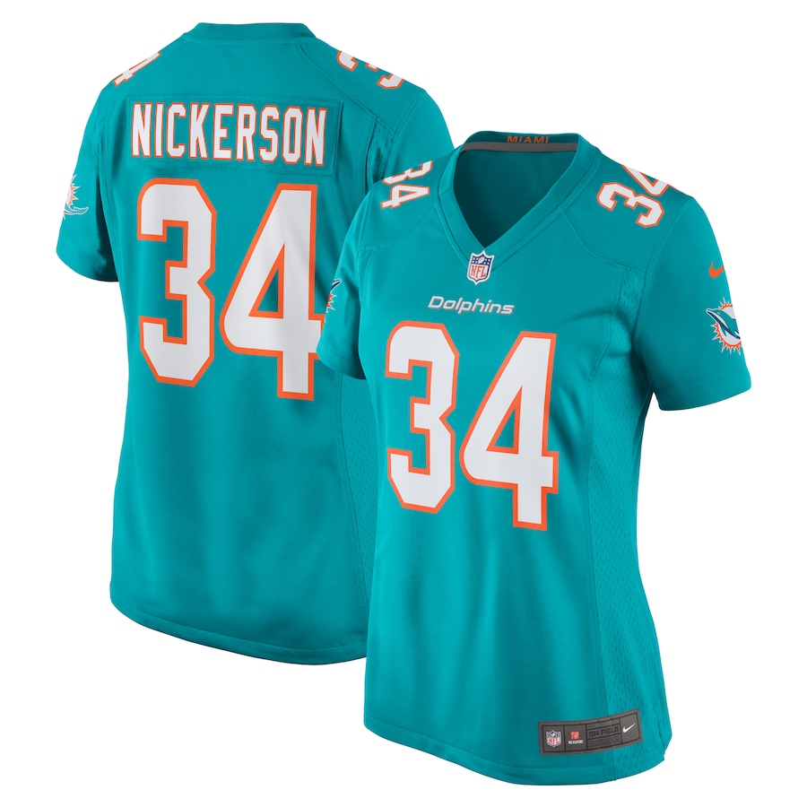 Women's Miami Dolphins Parry Nickerson Nike  Aqua Team Game Jersey - Ujersey NFL Shop