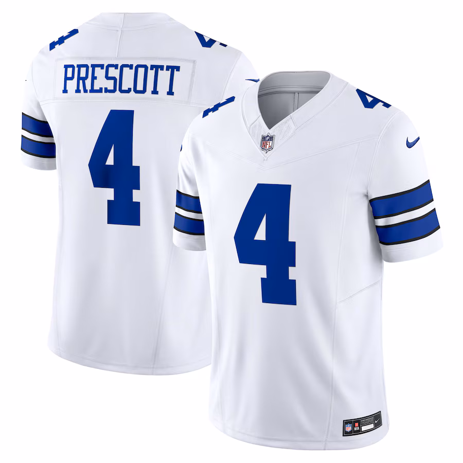 Men's Dallas Cowboys Dak Prescott Nike White Vapor F.U.S.E. Limited Jersey - Ujersey NFL Shop
