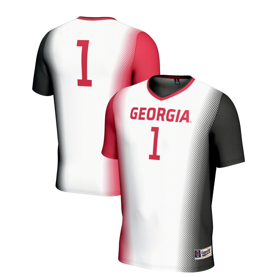 Youth GameDay Greats #1 White Georgia Bulldogs Women's Soccer Lightweight Fashion Jersey - Ujersey NFL Shop