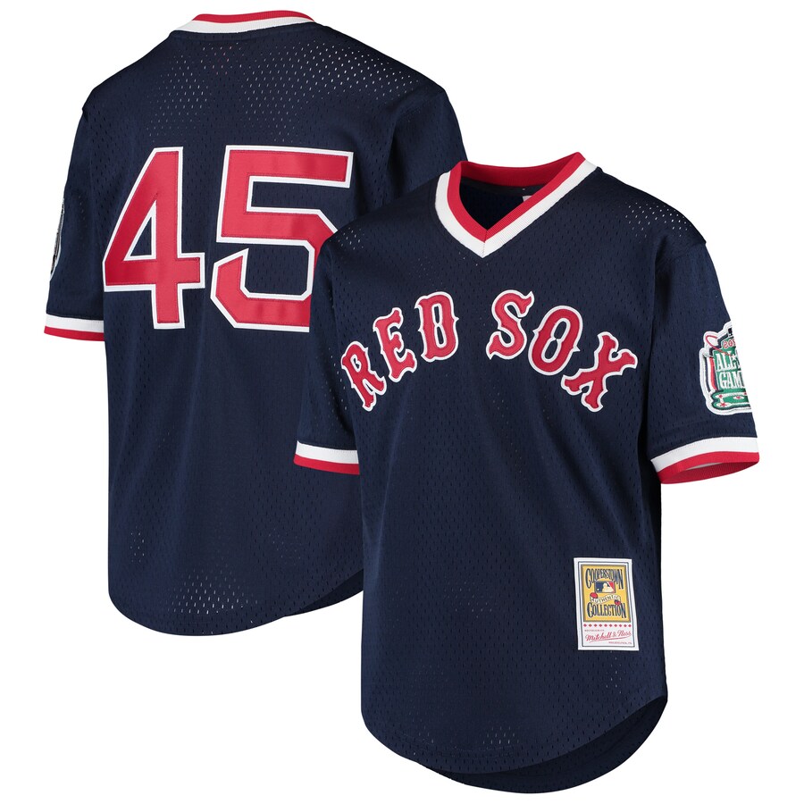 Youth Boston Red Sox Pedro Martinez Mitchell & Ness Navy Cooperstown Collection Mesh Batting Practice Jersey - Ujersey NFL Shop