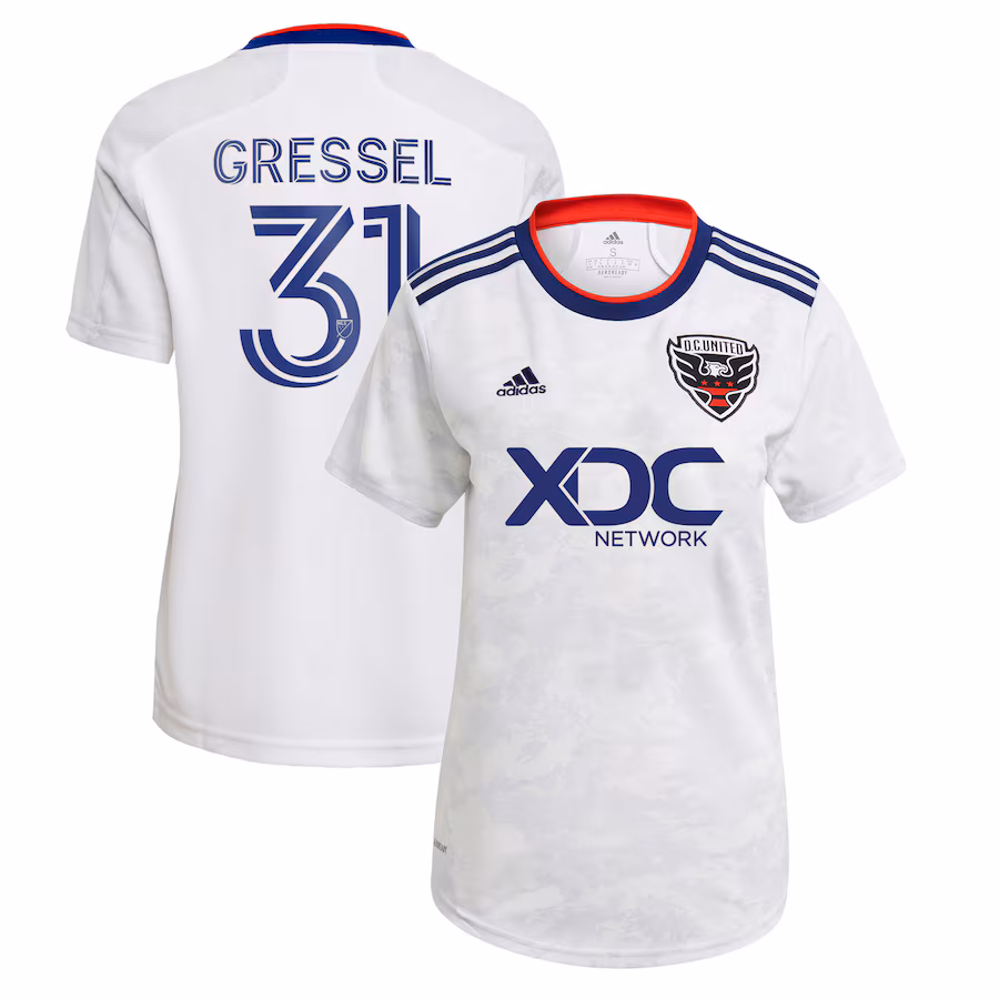 Women's D.C. United Julian Gressel adidas White 2022 The Marble Replica Player Jersey - Ujersey NFL Shop