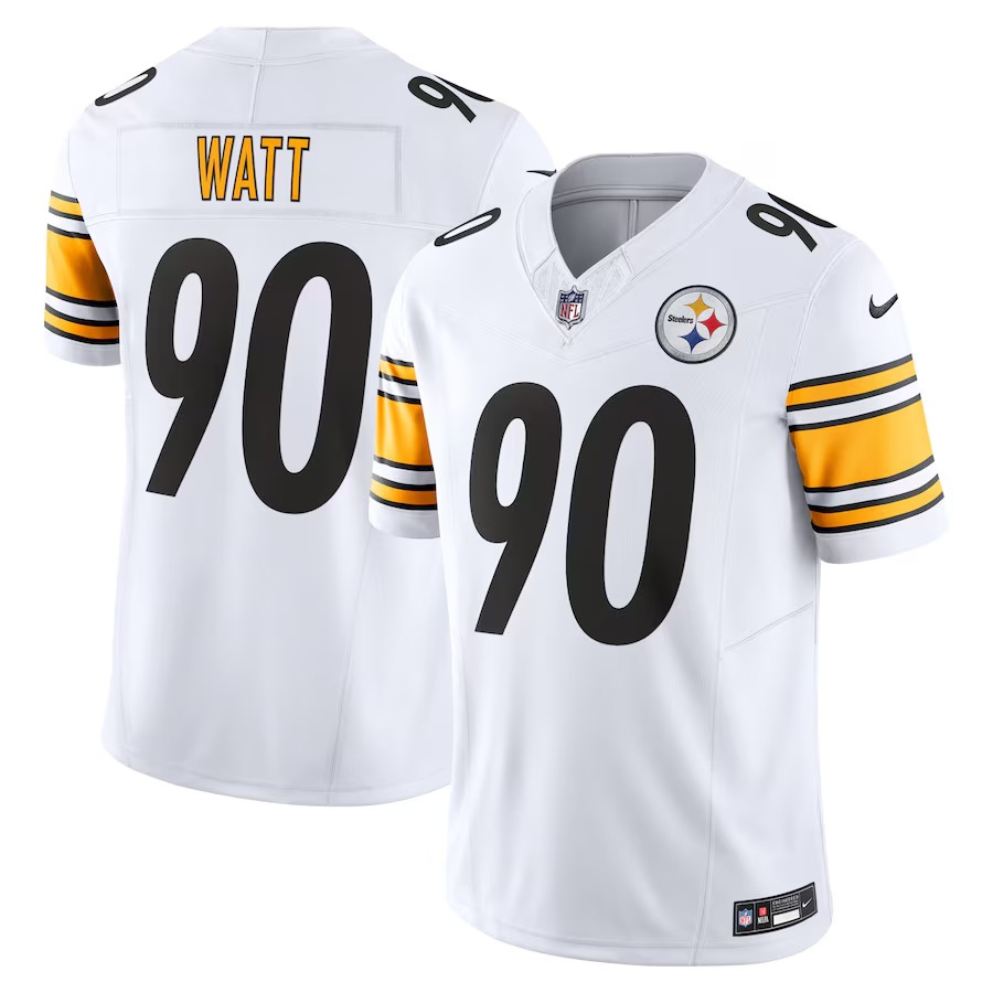 Men's Pittsburgh Steelers T.J. Watt Nike White Vapor F.U.S.E. Limited Jersey - Ujersey NFL Shop