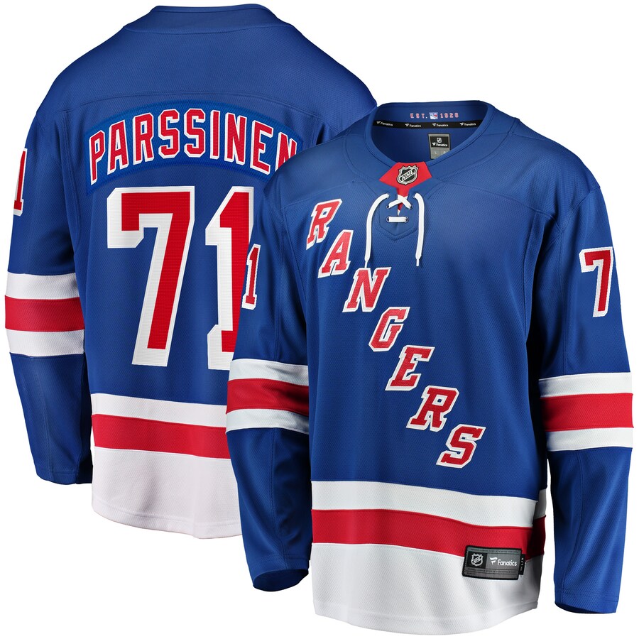 Men's New York Rangers Juuso Parssinen Fanatics Blue Home Breakaway Jersey - Ujersey NFL Shop