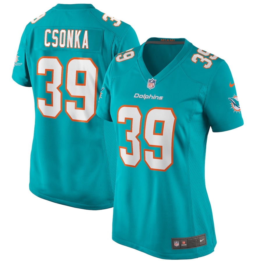 Women's Miami Dolphins Larry Csonka Nike Aqua Game Retired Player Jersey - Ujersey NFL Shop