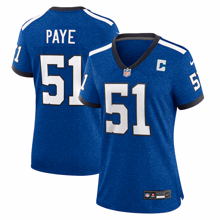 Women's Indianapolis Colts Kwity Paye Nike Royal Indiana Nights Alternate Game Jersey - Ujersey NFL Shop
