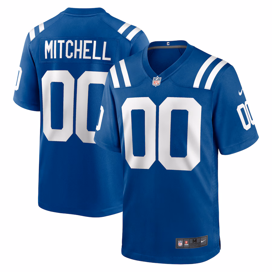 Men's Indianapolis Colts Adonai Mitchell Nike Royal 2024 NFL Draft Player Game Jersey - Ujersey NFL Shop