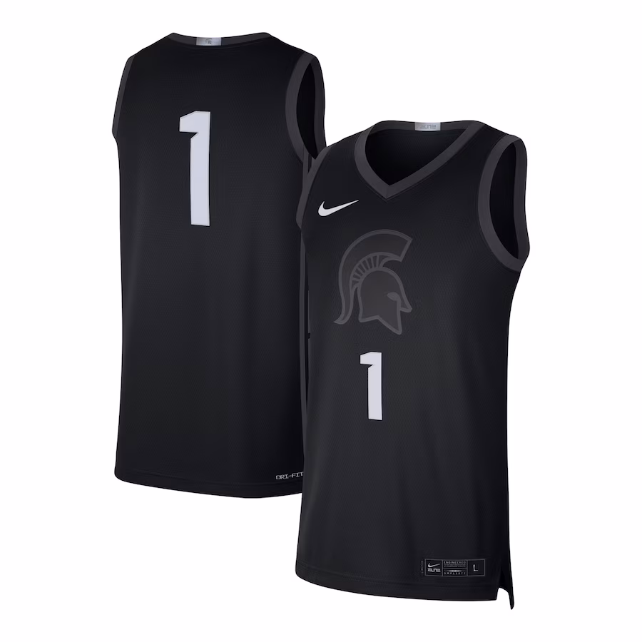 Men's Nike #1 Black Michigan State Spartans Limited Authentic Jersey - Ujersey NFL Shop