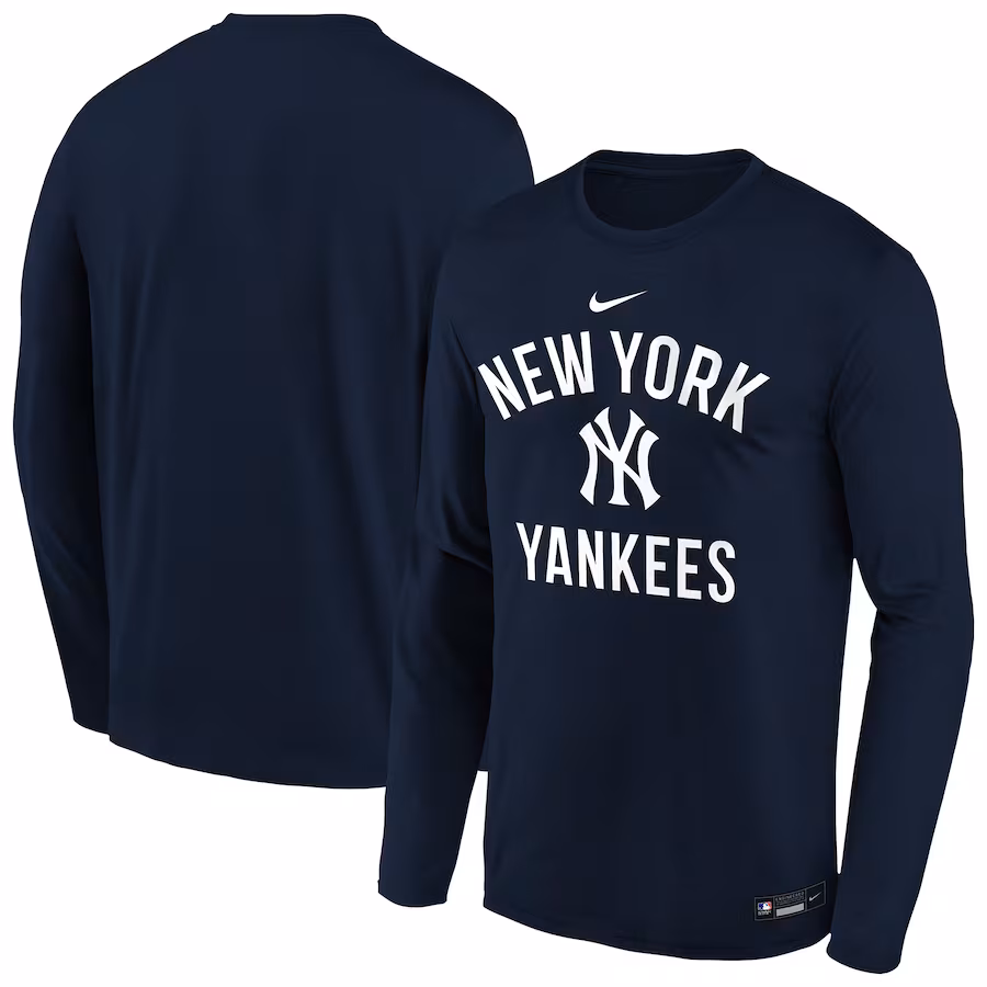 Youth New York Yankees Nike Navy Authentic Collection Legend Performance Long Sleeve T-Shirt - Ujersey