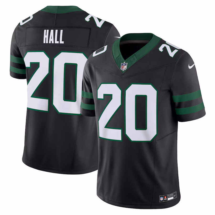 Men's New York Jets Breece Hall Nike Legacy Black Alternate Vapor F.U.S.E. Limited Jersey - Ujersey NFL Shop