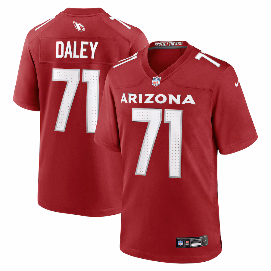 Men's Arizona Cardinals Dennis Daley Nike Cardinal Game Player Jersey - Ujersey