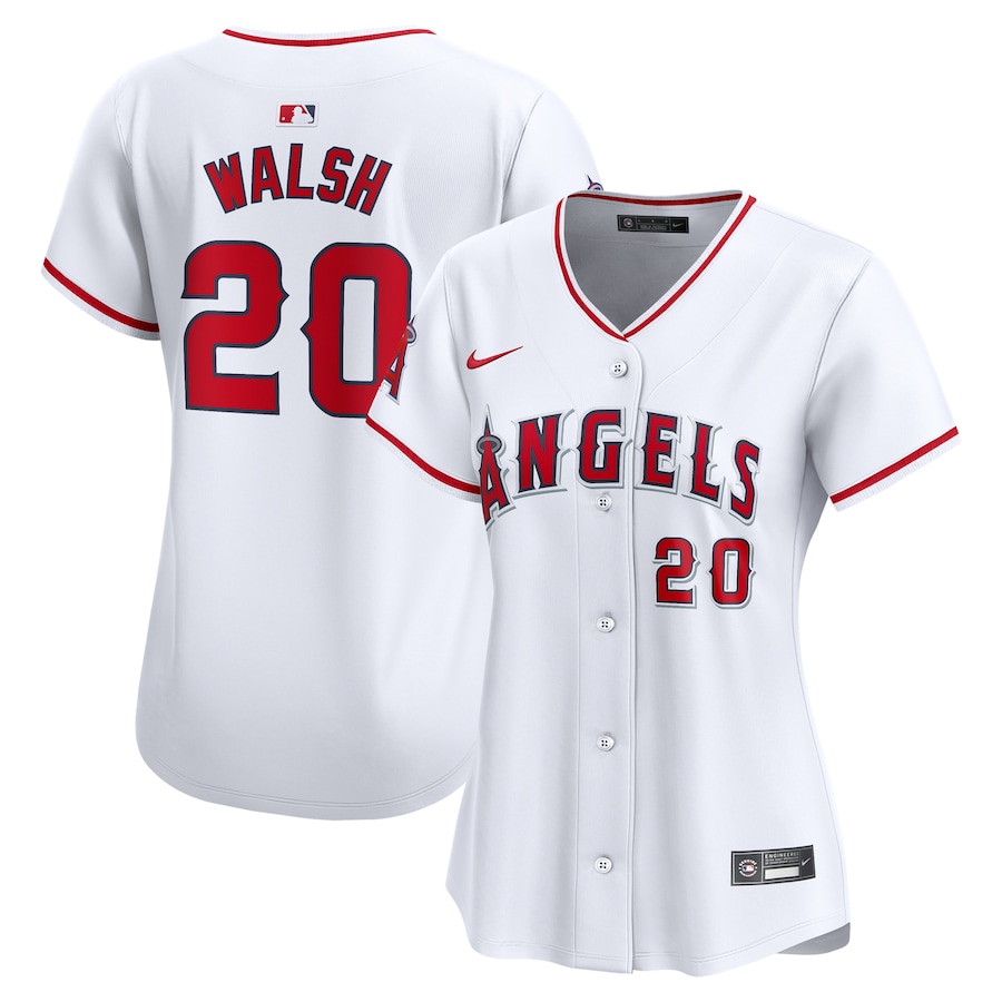 Women's Los Angeles Angels Jared Walsh Nike White Home Limited Player Jersey - Ujersey