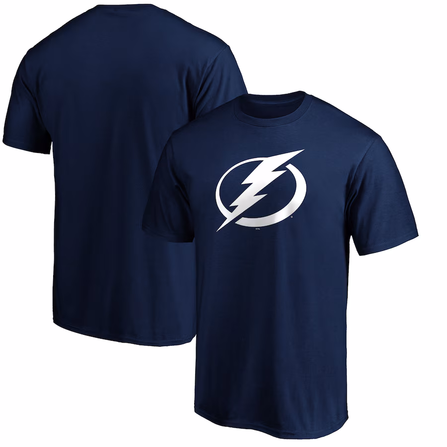 Men's Tampa Bay Lightning Navy Primary Logo T-Shirt - Ujersey NFL Shop