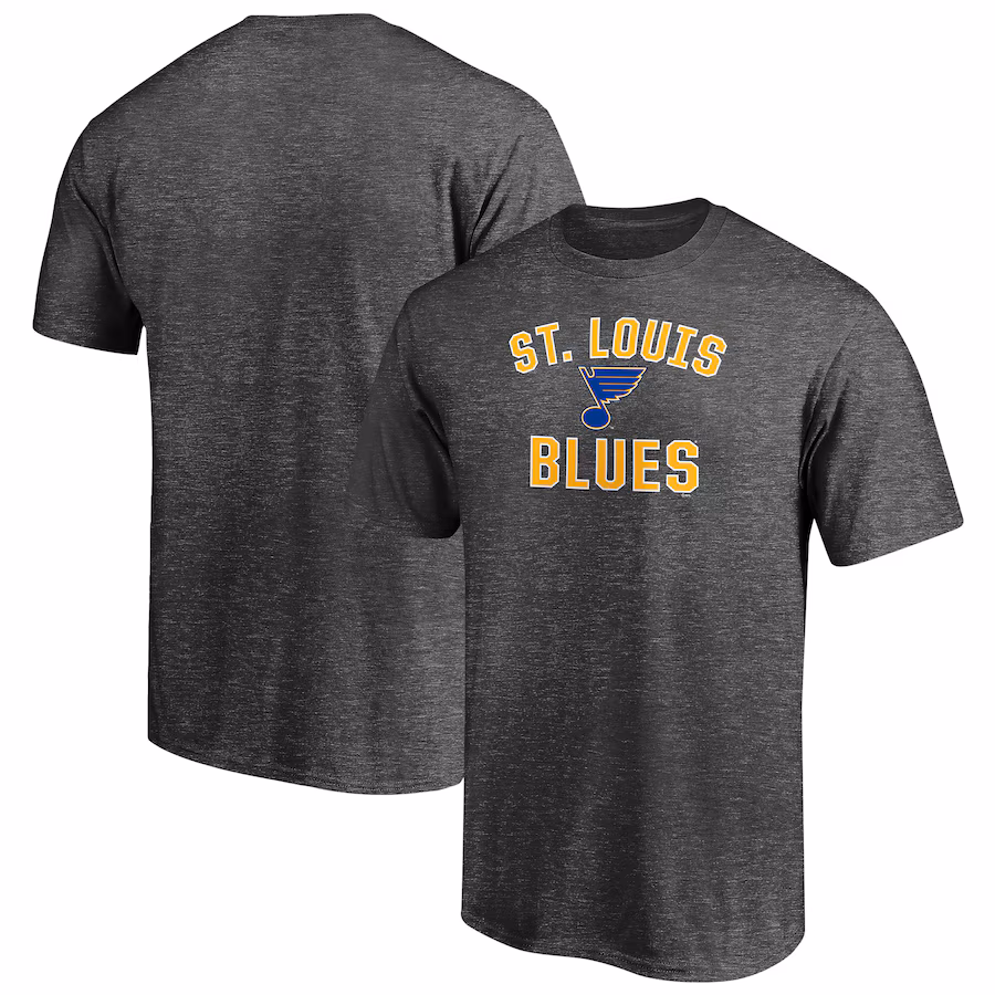 Men's St. Louis Blues Charcoal Victory Arch T-Shirt - Ujersey NFL Shop
