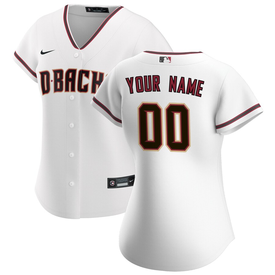 Women's Arizona Diamondbacks Nike White Home Replica Custom Jersey - Ujersey NFL Shop
