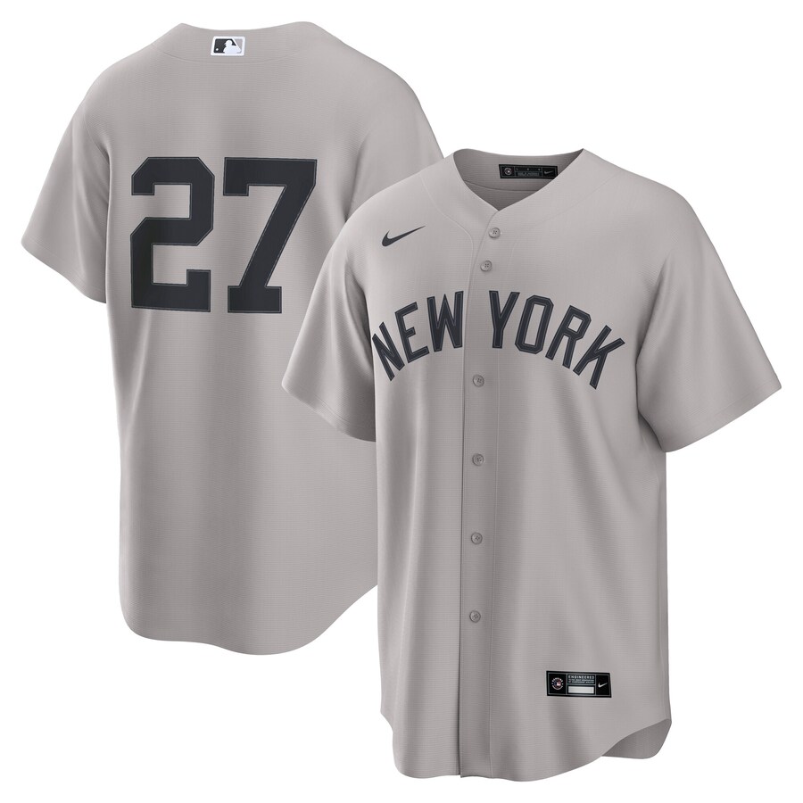 Men's New York Yankees Giancarlo Stanton Nike Gray Road Replica Jersey - Ujersey