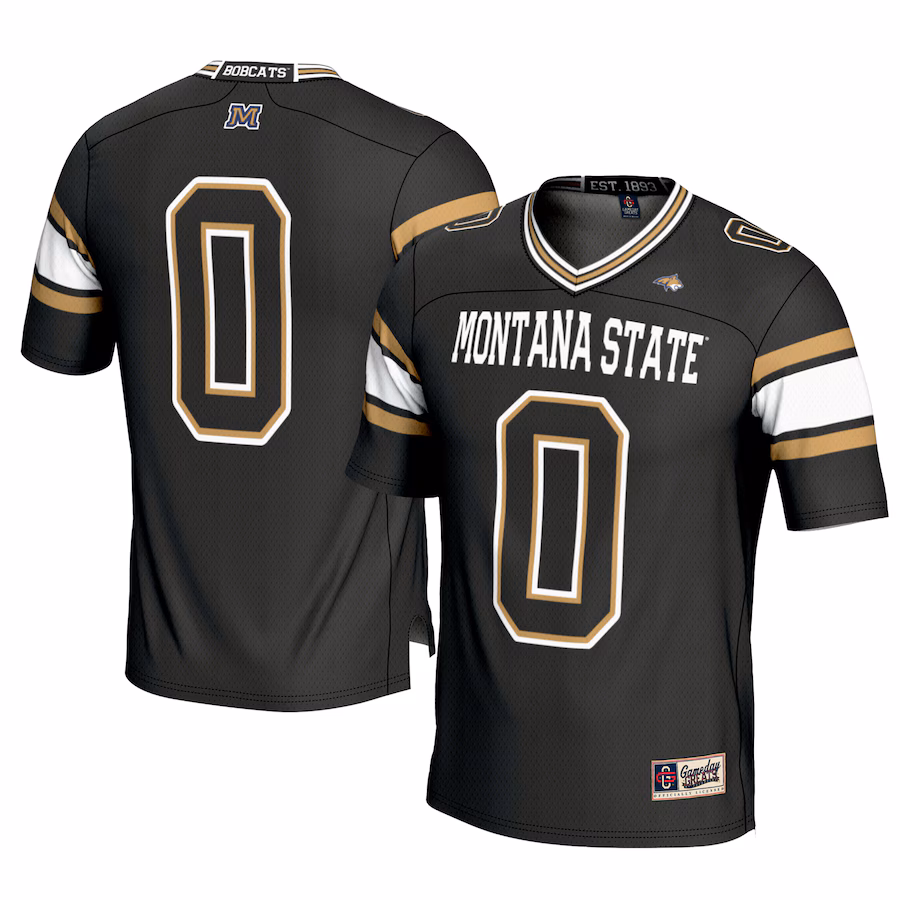 Men's GameDay Greats #0 Black Montana State Bobcats Football Jersey - Ujersey