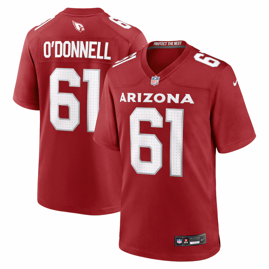 Men's Arizona Cardinals Carter O'Donnell Nike  Cardinal Team Game Jersey - Ujersey