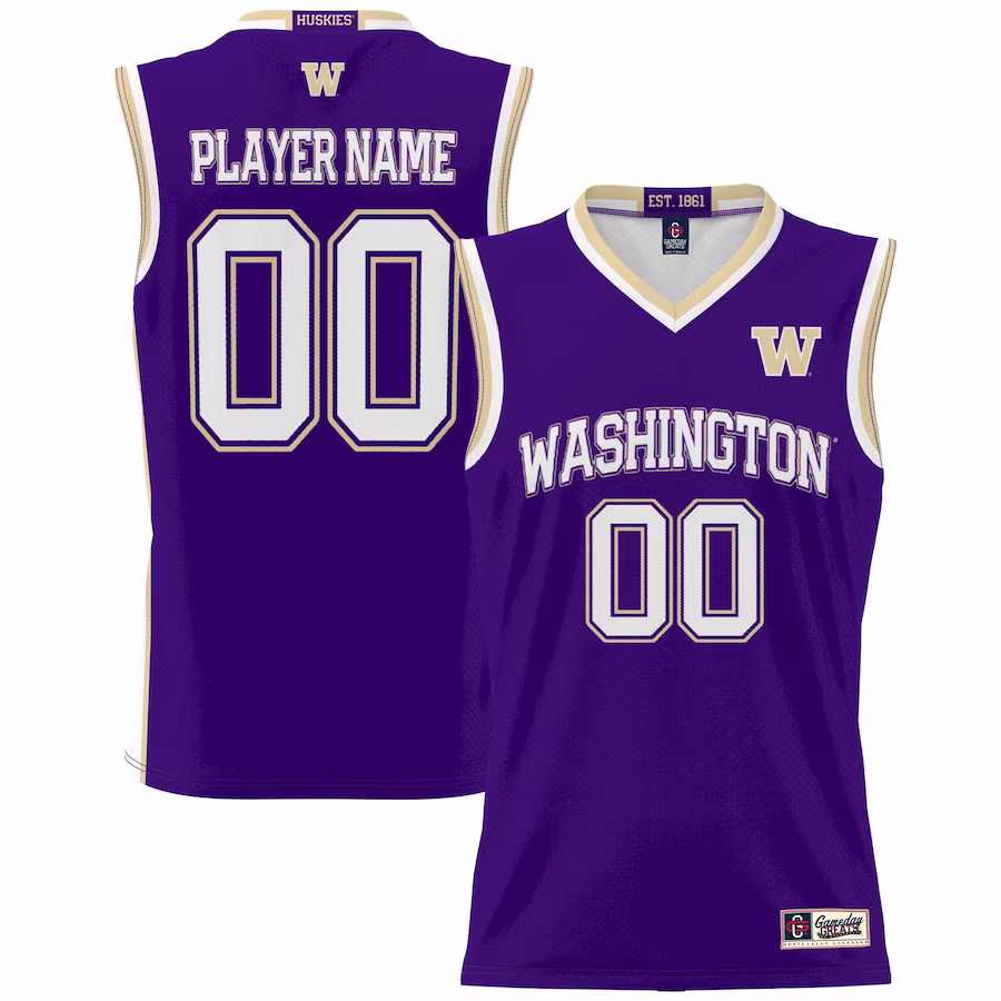 Washington Huskies GameDay Greats Men's NIL Pick-A-Player Lightweight Basketball Jersey - Purple - Ujersey NFL Shop
