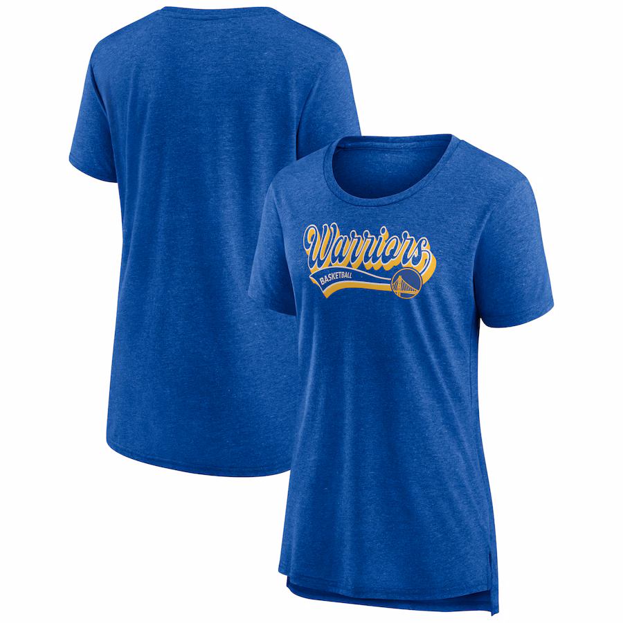 Women's Golden State Warriors Fanatics Heather Royal League Leader Tri-Blend T-Shirt - Ujersey