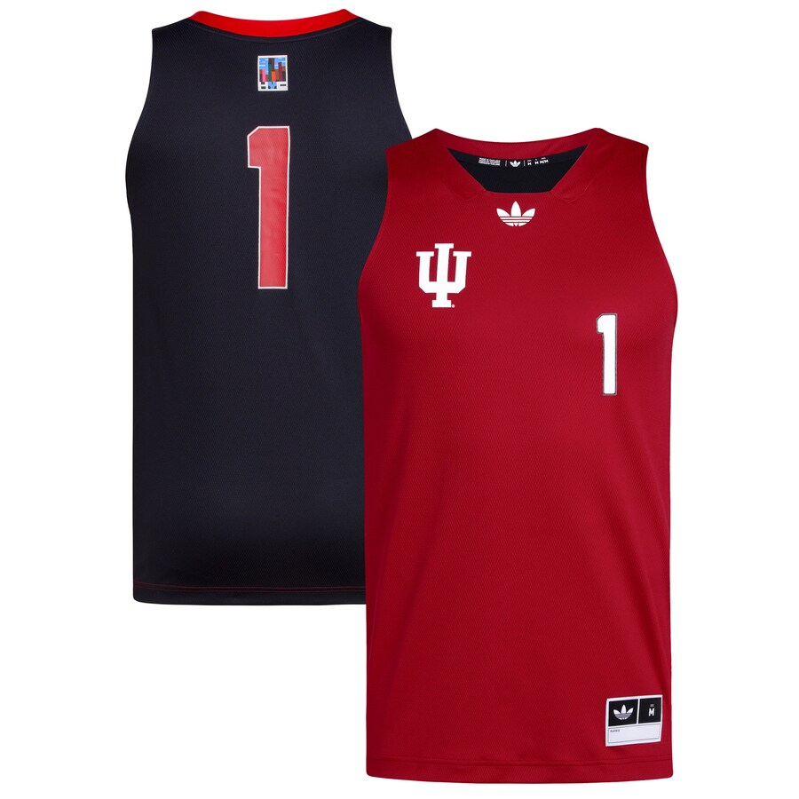 Men's adidas #1 Crimson/Black Indiana Hoosiers Black History Month Basketball Jersey - Ujersey NFL Shop