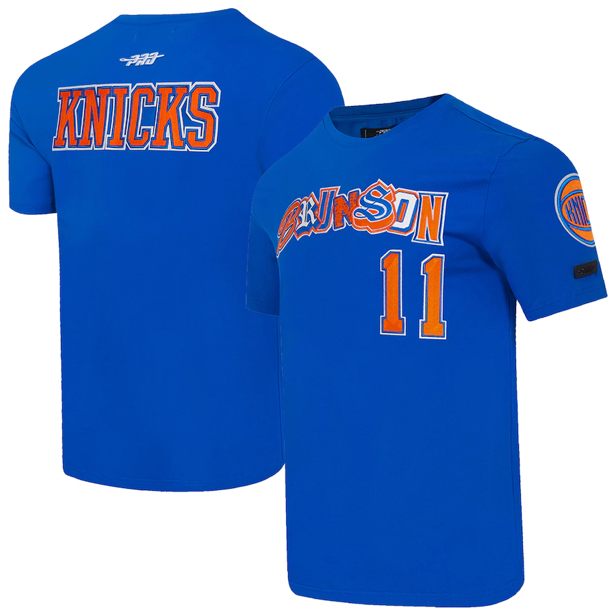 Men's New York Knicks Jalen Brunson Pro Standard Blue City Ransom T-Shirt - Ujersey