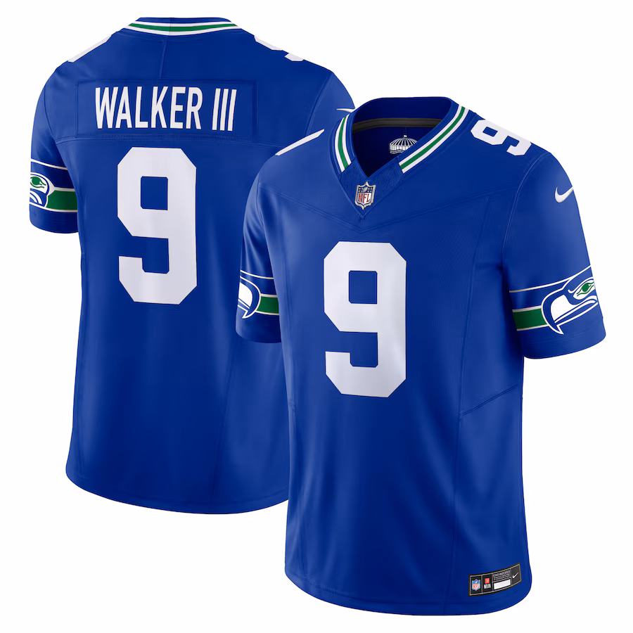 Men's Seattle Seahawks Kenneth Walker III Nike Royal Vapor F.U.S.E. Limited Jersey - Ujersey NFL Shop