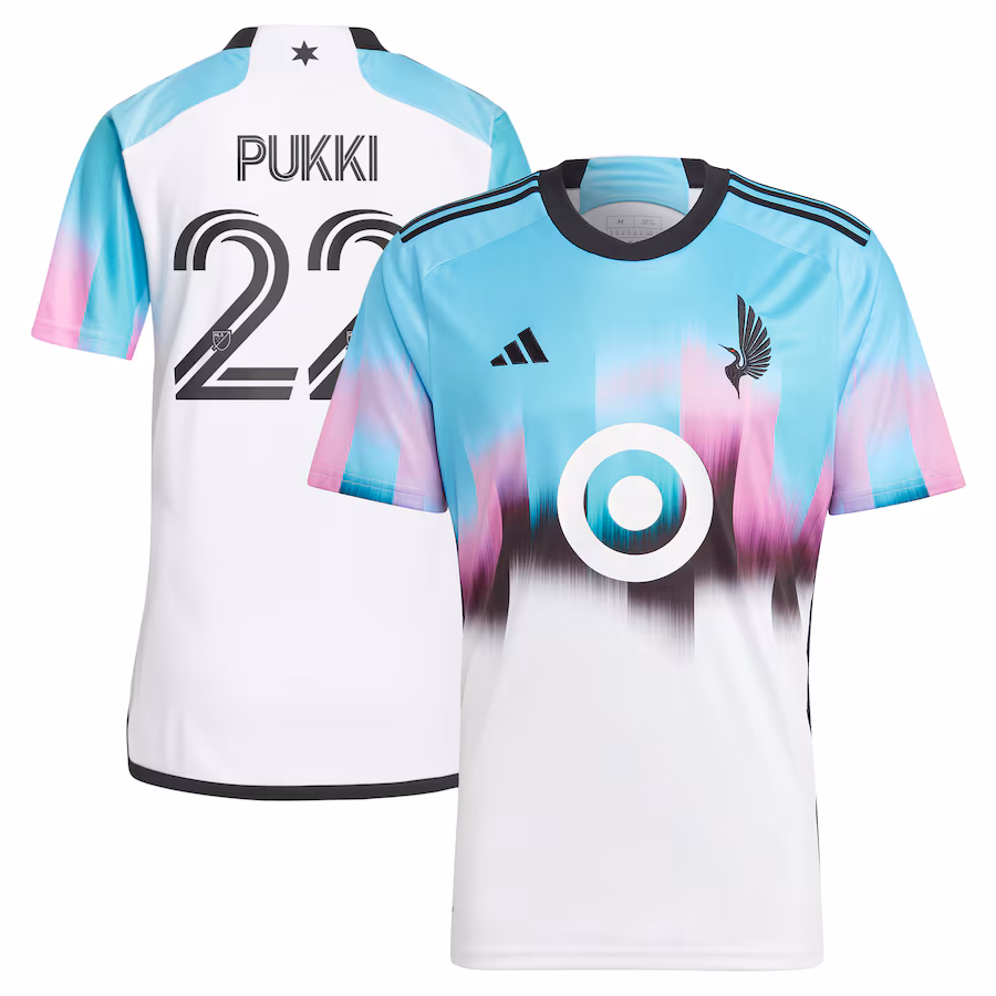 Men's Minnesota United FC Teemu Pukki adidas White 2024 The Northern Lights Kit Replica Player Jersey - Ujersey NFL Shop