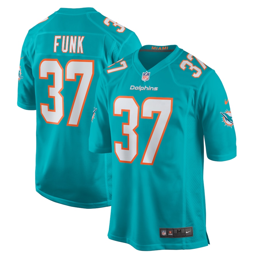Men's Miami Dolphins Jake Funk Nike  Aqua  Game Jersey - Ujersey NFL Shop