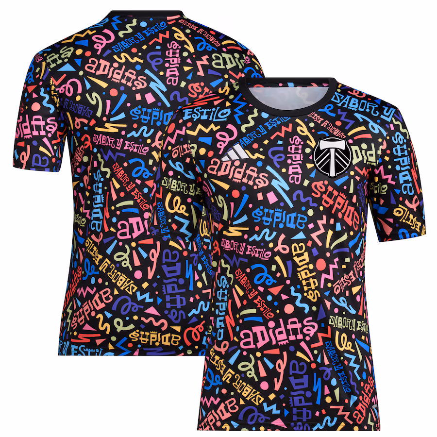 Men's Portland Timbers  adidas Black 2023 Hispanic Heritage Pre-Match Top - Ujersey NFL Shop