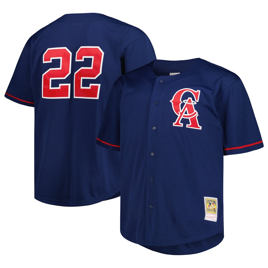 Men's California Angels Bo Jackson Mitchell & Ness Navy Big & Tall Cooperstown Collection Batting Practice Replica Jersey - Ujersey