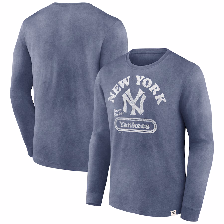Men's New York Yankees Fanatics Navy Circus Catch Long Sleeve T-Shirt - Ujersey