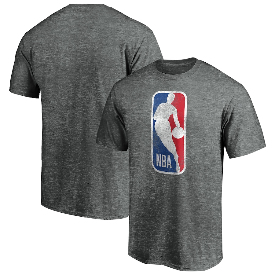 Men's Gray NBA Distressed Logo Tri-Blend T-Shirt - Ujersey
