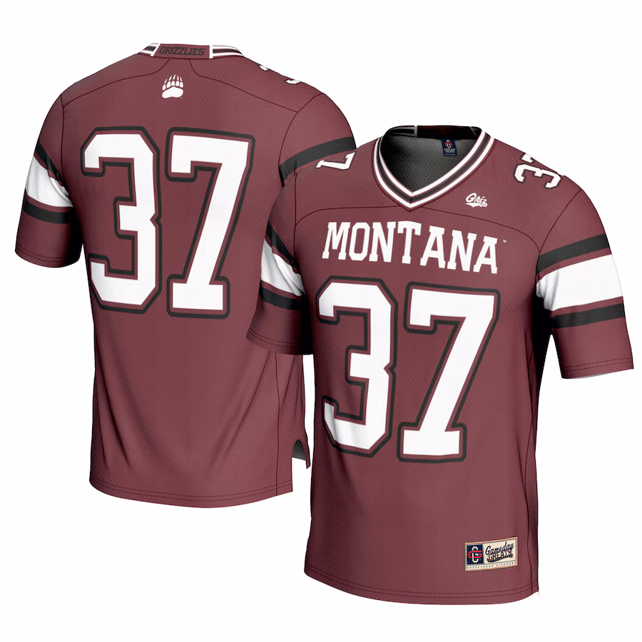Youth GameDay Greats #37 Maroon Montana Grizzlies Football Jersey - Ujersey