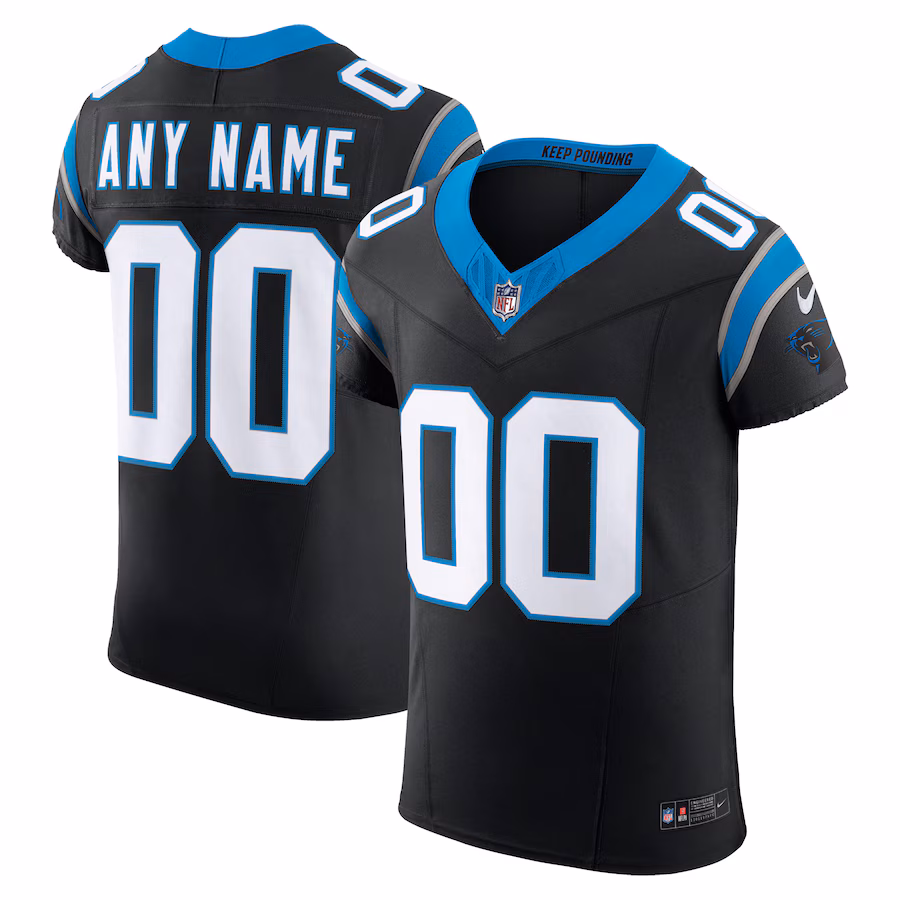 Men's Carolina Panthers Nike Black Vapor F.U.S.E. Elite Custom Jersey - Ujersey NFL Shop