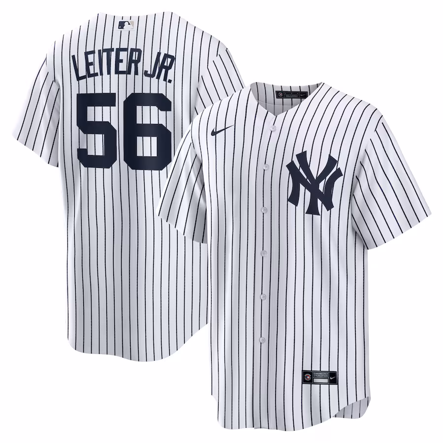 Men's New York Yankees Mark Leiter Jr. Nike White Home Replica Jersey - Ujersey